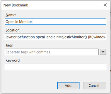Adding a bookmarklet in Firefox